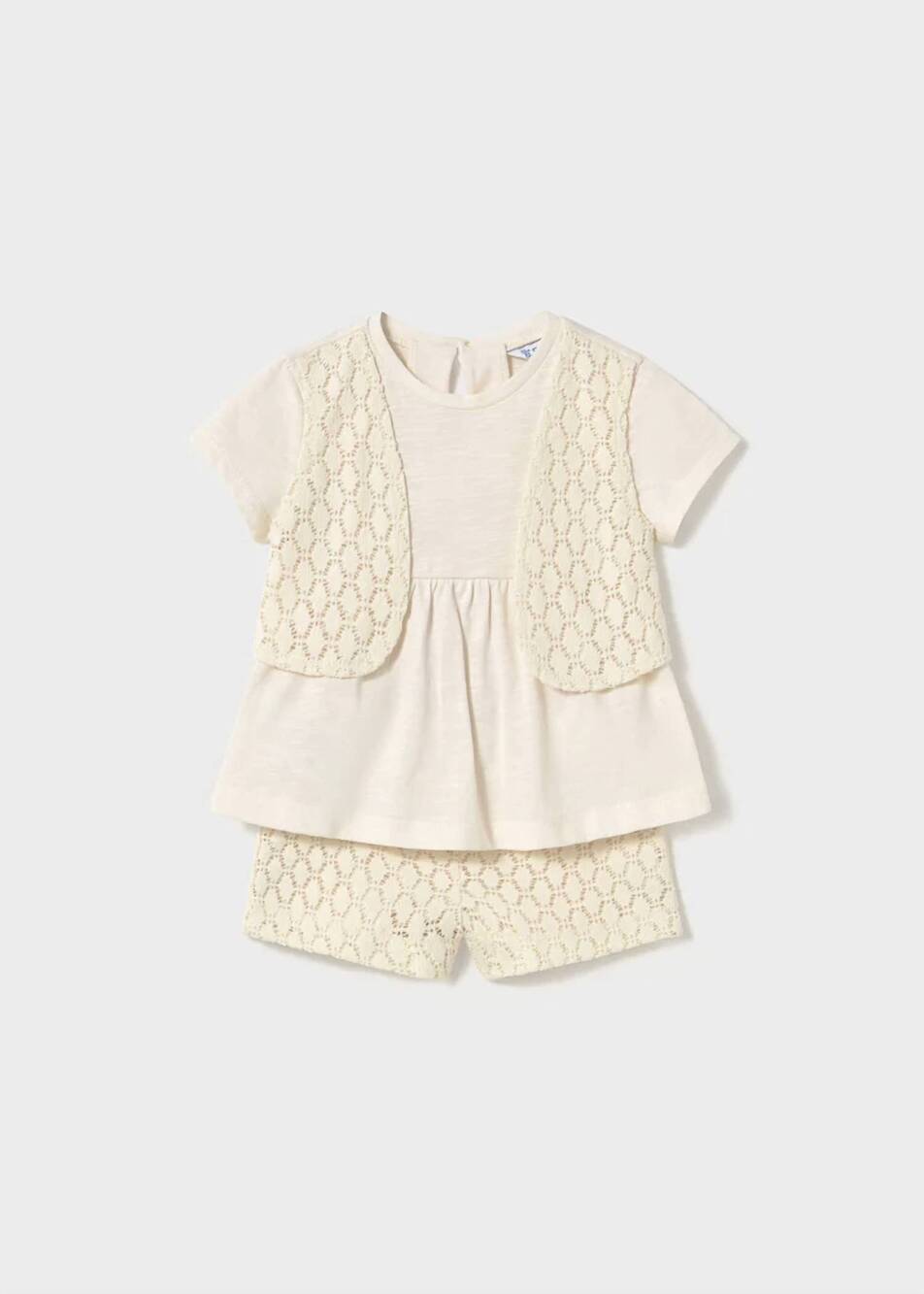 NEW MAYORAL kid's lace top and pants set in ivory